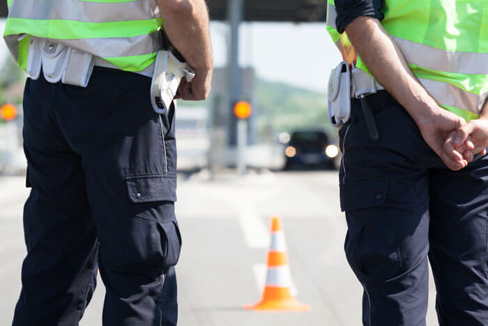 Verkehrskontrolle Grenze