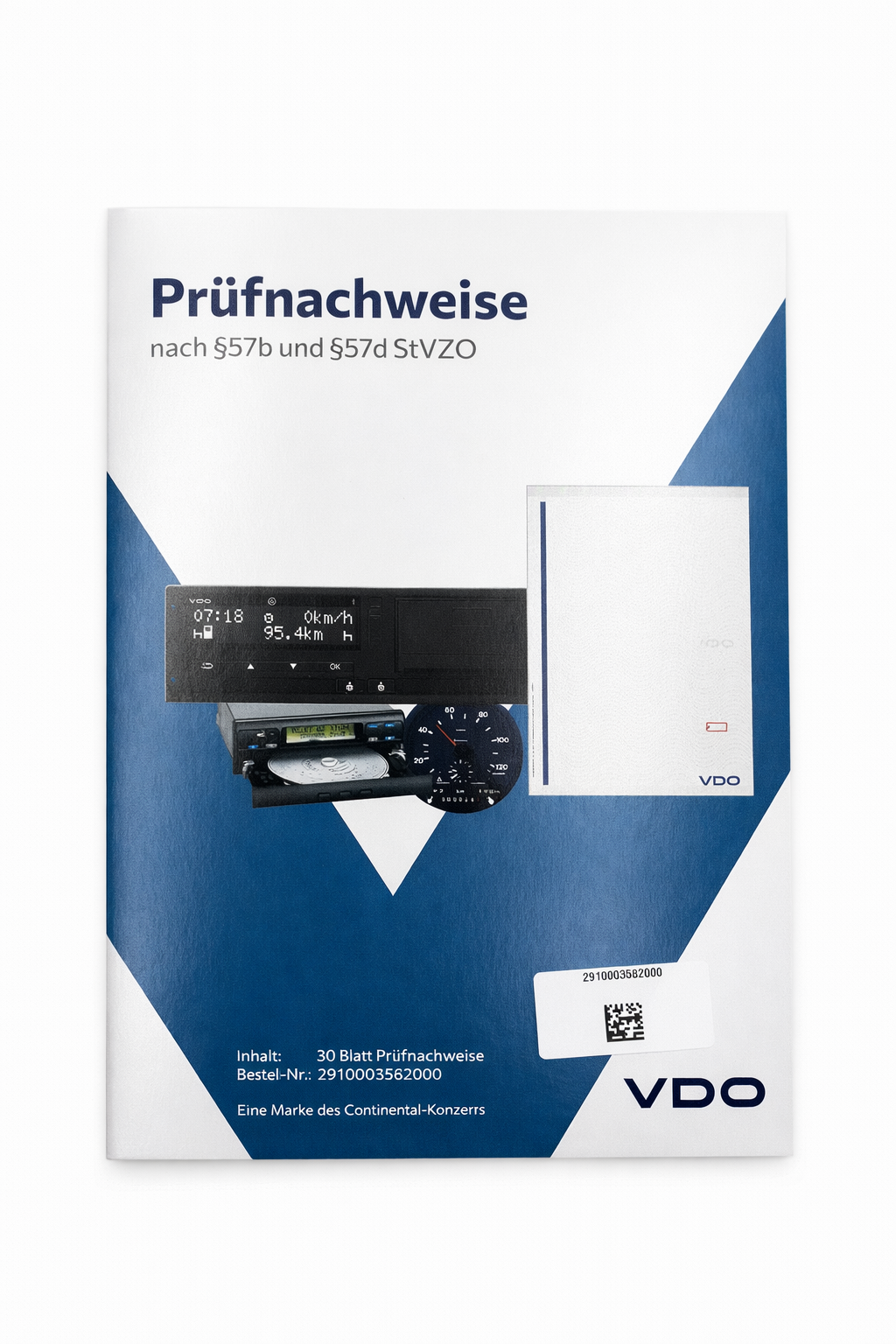 DTCO Prüfnachweis Bogen VE=30