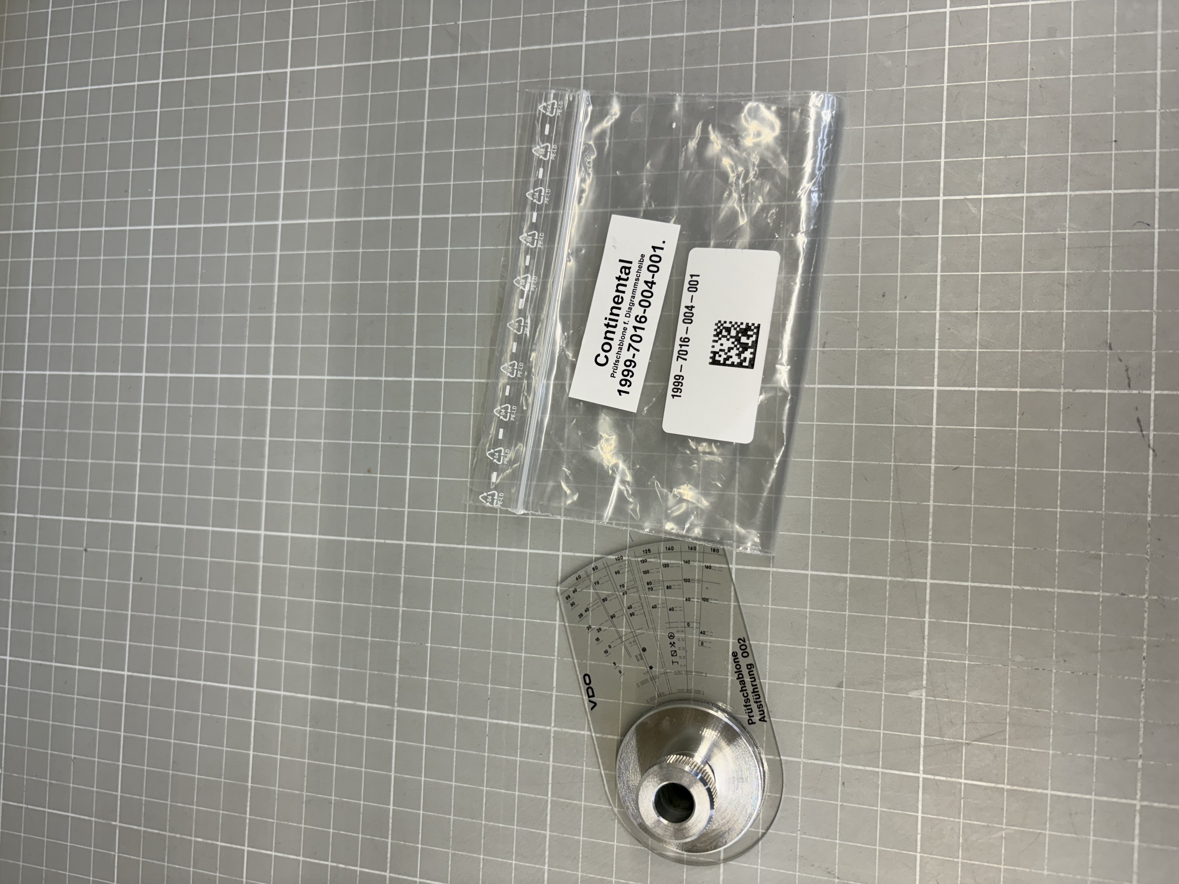 Prüfschablone für analog