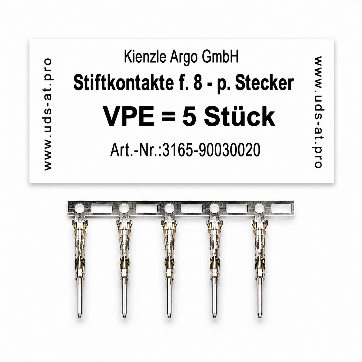Stiftkontakte für 8-poligen Stecker (5 Stück)