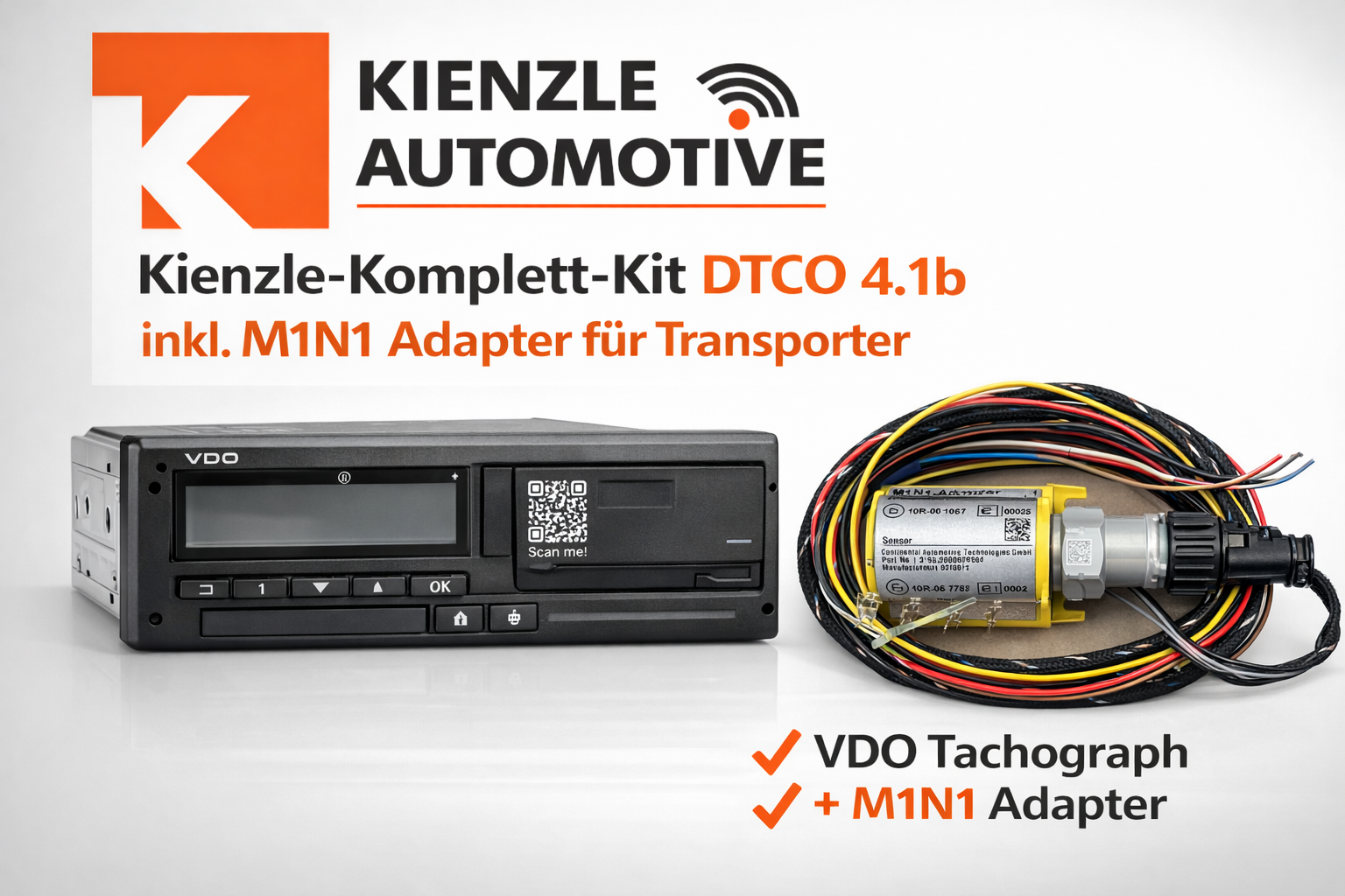 Kienzle-Komplett-KIT - M1/N1 LCV Transporter DTCO 4.1b Z2 ohne CAN